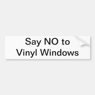NEE zeggen tegen Vinyl Windows Bumpersticker