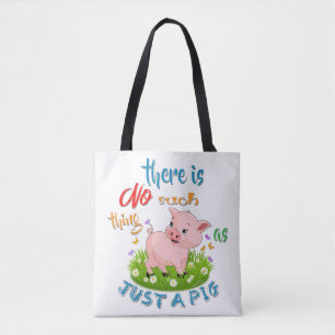 NEE ZO ZOALS EEN PIG TOTE BAG