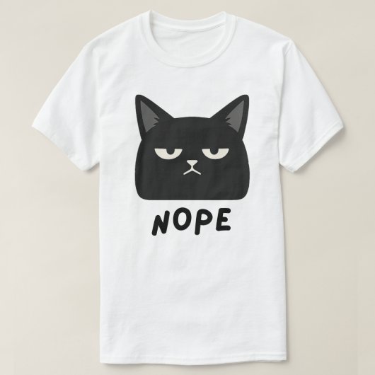 Nee Zwarte Kat Ontwerp T-shirt (Design voorkant)