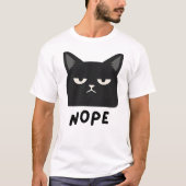 Nee Zwarte Kat Ontwerp T-shirt (Voorkant)