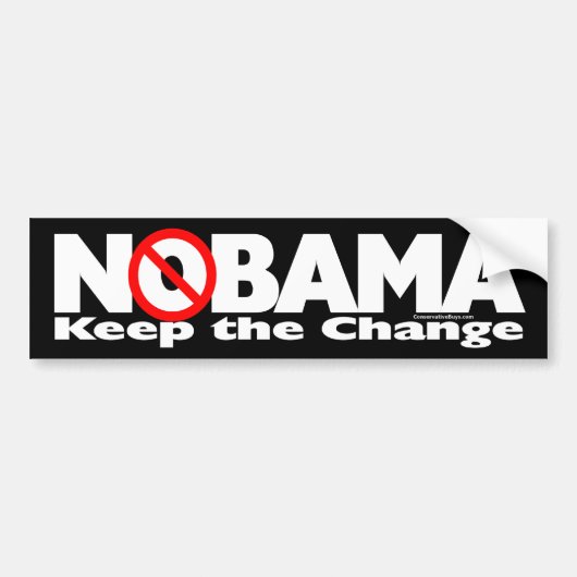 NeeBama: Hou de verandering. Bumpersticker (Voorkant)