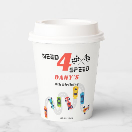 Need 4 Speed Motor Auto Racing Jongen Vierde Verja Papieren Bekers (Achterkant)