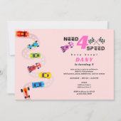 Need 4 speed motor auto racing meisje vierde verja kaart (Voorkant)