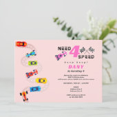 Need 4 speed motor auto racing meisje vierde verja kaart (Staand voorkant)