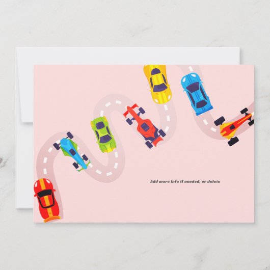 Need 4 speed motor auto racing meisje vierde verja kaart (Achterkant)