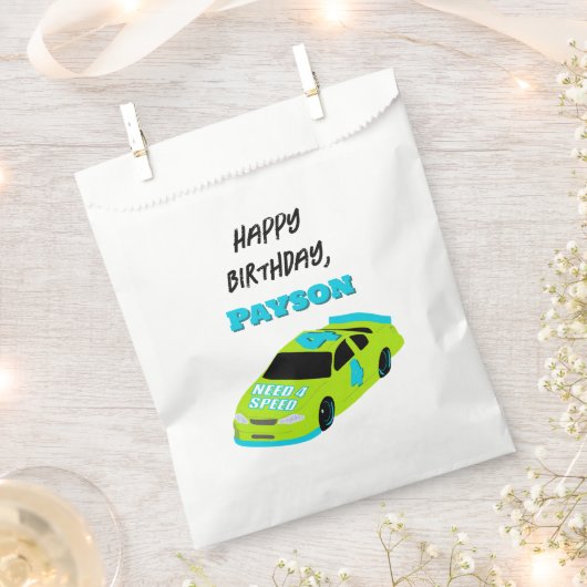 Need 4 Speed Race Car Boys 4e verjaardagsfeestje Bedankzakje (Geknipt)