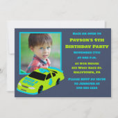 Need 4 Speed Race Car Boys 4th Birthday Foto Kaart (Voorkant)