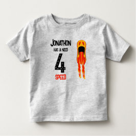Need 4 speed racewagen vierde verjaardag party kinder shirts