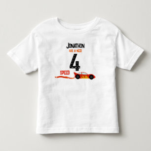 Need 4 speed racewagen vierde verjaardag party kinder shirts