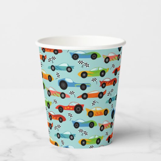 Need 4 speed racewagen vierde verjaardag party papieren bekers (Achterkant)