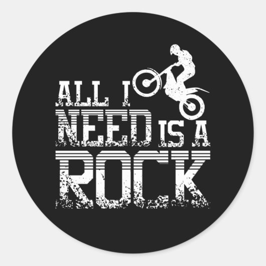 Need A Rock Moto Trial Bike Ronde Sticker (Voorkant)