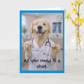 Need a Shot Get Well Card T-1 Kaart (Gele Bloem)