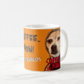 Need COFFEE NOW! Carlos B. Dog Coffee Mug Koffiemok (Voorkant rechts)