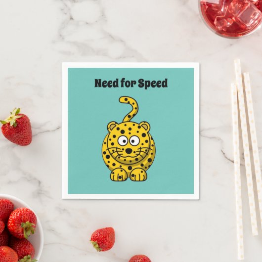 Need for Speed, Funny Cheetah Cartoon Cat Design Servet (Insitu)