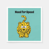 Need for Speed, Funny Cheetah Cartoon Cat Design Servet (Voorkant)