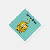 Need for Speed, Funny Cheetah Cartoon Cat Design Servet (Hoek)