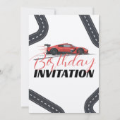 Need for Speed verjaardagsrace rode auto partij Kaart (Achterkant)