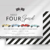 Need Four Speed 4e verjaardagsuitnodiging Kaart