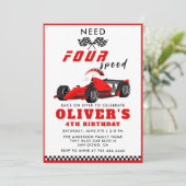 Need Four Speed Car Boy 4e verjaardag Kaart (Staand voorkant)