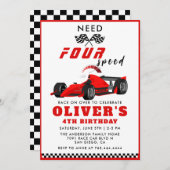 Need Four Speed Car Boy 4e verjaardag Kaart (Voorkant / Achterkant)