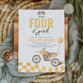 Need Four Speed Dirt Bike Boy 4e Verjaardagsfeest Kaart