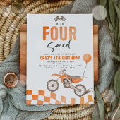 Need Four Speed Dirt Bike Boy 4e Verjaardagsfeest Kaart