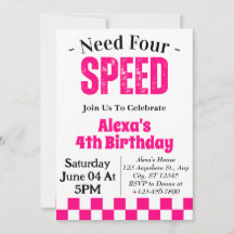 Need Four Speed Girl 4de verjaardagsfeestje 
