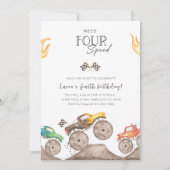 Need Four Speed Monster Truck 4th Birthday Bash Kaart (Voorkant)