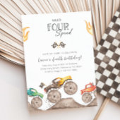 Need Four Speed Monster Truck 4th Birthday Bash Kaart