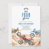 Need Four Speed Monster Truck Boy 4th Birthday Kaart (Voorkant)