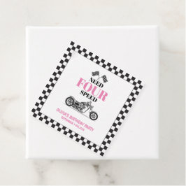 Need Four Speed Pink Heavy Bike Vierde Verjaardag Bedankjes Labels