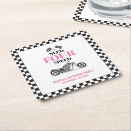 Need Four Speed Pink Heavy Bike Vierde Verjaardag Kartonnen Onderzetters