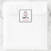 Need Four Speed Pink Heavy Bike Vierde Verjaardag Vierkante Sticker (Tas)