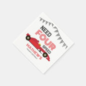 Need Four Speed Race Auto 4e verjaardag Servet (Hoek)