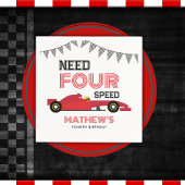 Need Four Speed Race Auto 4e verjaardag Servet