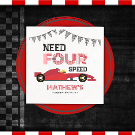 Need Four Speed Race Auto 4e verjaardag Servet