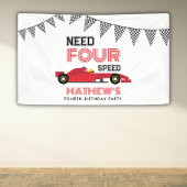 Need Four Speed Race Auto 4e verjaardag Spandoek