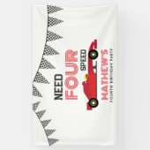 Need Four Speed Race Auto 4e verjaardag Spandoek (Verticaal)