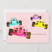 Need Four Speed Racer Meisje Auto Race 4e Verjaard Kaart (Achterkant)