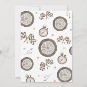 Need Four Speed Red Race Car 4th Birthday Party Kaart (Achterkant)