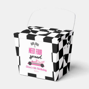 Need Four Speed Roze Race Auto 4e Verjaardagsfeest Bedankdoosjes