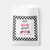 Need Four Speed Roze Race Auto 4e Verjaardagsfeest Bedankzakje (Voorkant)