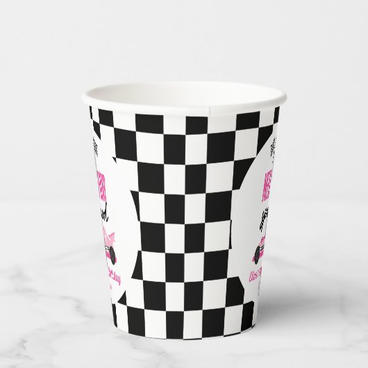 Need Four Speed Roze Race Auto 4e Verjaardagsfeest Papieren Bekers (Rechts)