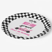 Need Four Speed Roze Race Auto 4e Verjaardagsfeest Papieren Bordje (Gekanteld)
