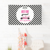 Need Four Speed Roze Race Auto 4e Verjaardagsfeest Spandoek (Insitu)