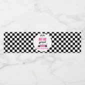 Need Four Speed Roze Race Auto 4e Verjaardagsfeest Waterfles Etiket (Enkel label)