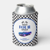 Need Four Speed sportwagen blauw vierde verjaardag Blikjeskoeler (Blikje Voorkant)