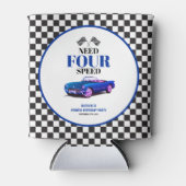 Need Four Speed sportwagen blauw vierde verjaardag Blikjeskoeler (Voorkant)