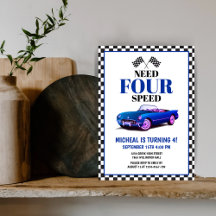 Need Four Speed sportwagen blauw vierde verjaardag