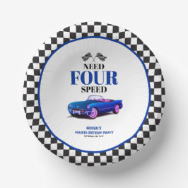 Need Four Speed sportwagen blauw vierde verjaardag Papieren Kommen